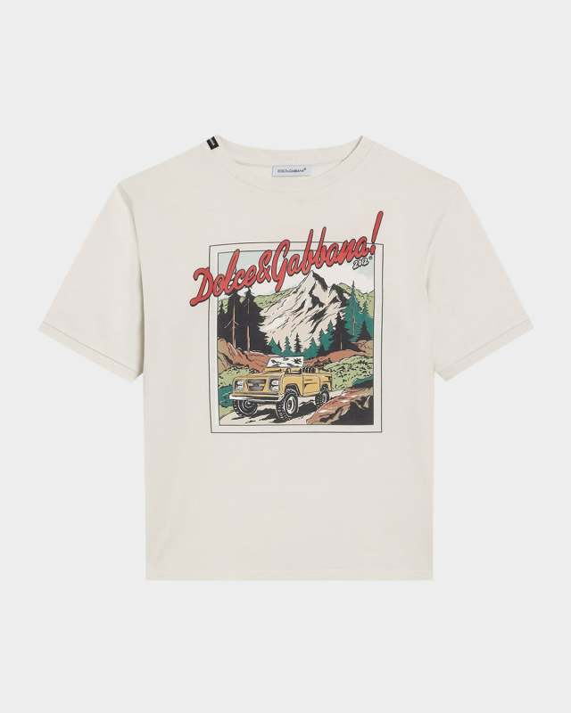 Boy's Postcard Graphic-Print Short-Sleeve T-Shirt, Size 4-